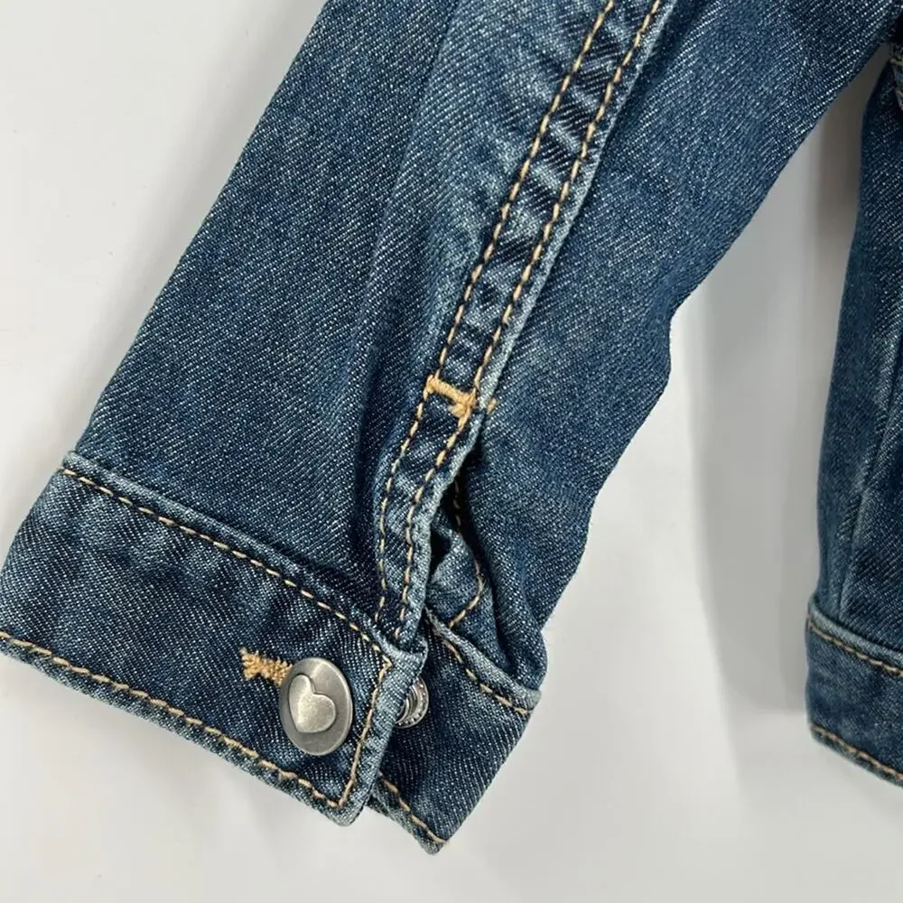 Place Infant Girl Blue Denim Snap Jacket Size 6-9 Months